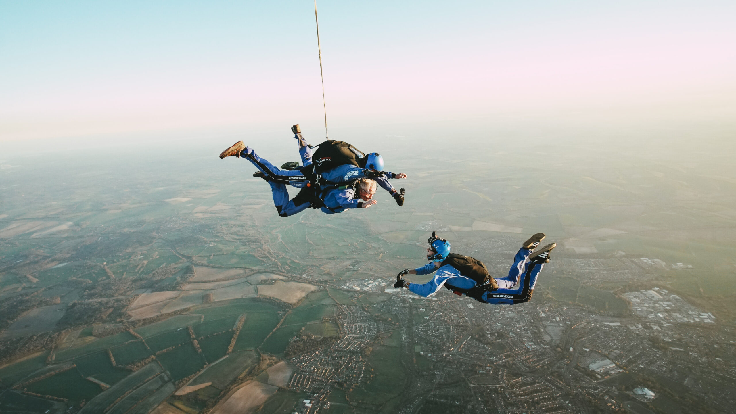 Tandem skydive and camera operator