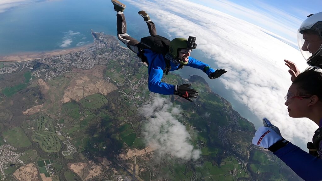 camera flyer over Gower Peninsula