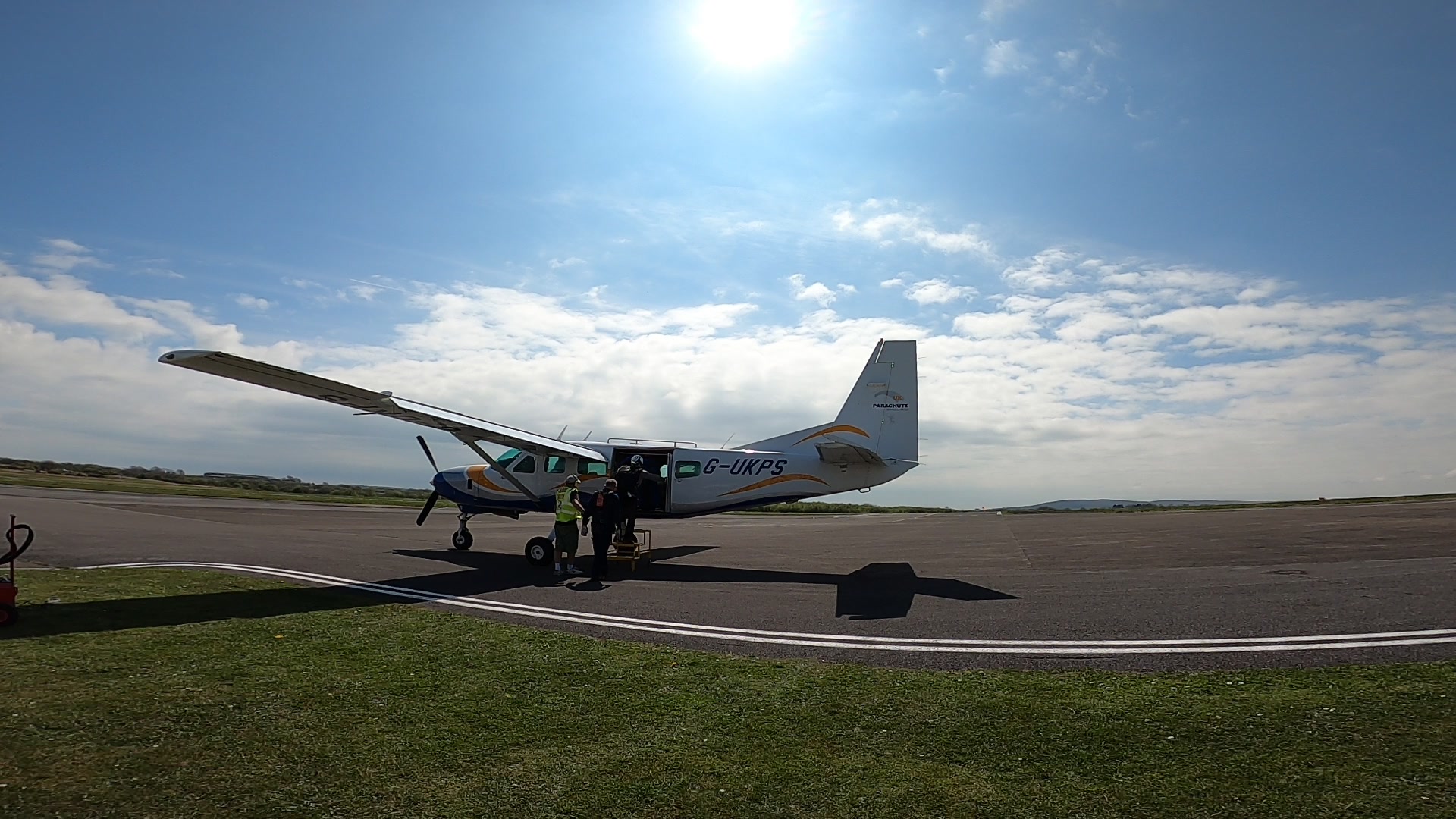 plane on runway